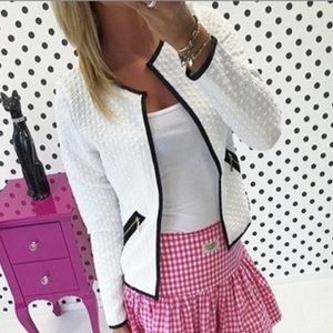 Thin white blazer